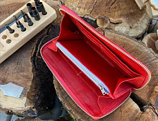 Большой кошелек на молнии (красный)