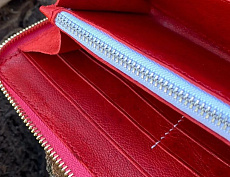 Большой кошелек на молнии (красный)