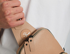 Сумка-слинг Авеню-35 (Сафьяно) беж.