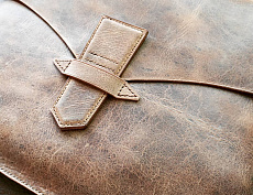 Папка для документов из натуральной кожи (кор.)