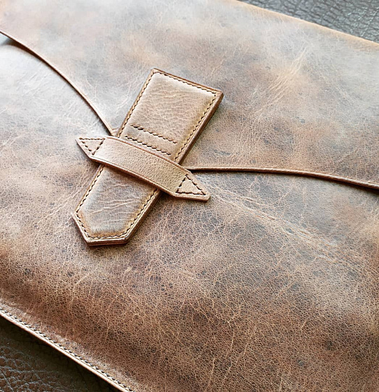 Папка для документов из натуральной кожи (кор.)