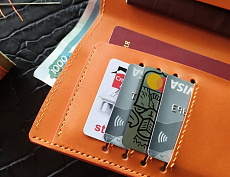 Органайзер для паспортов, карт и наличных (оранж)