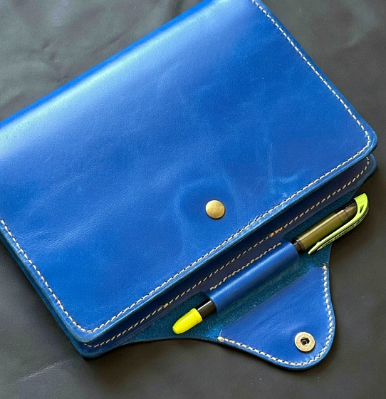 Обложка для ежедневника А6 (синяя)