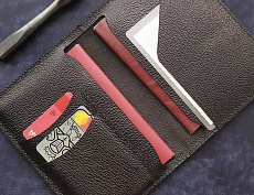 Обложка для документов и карт (чёрная)