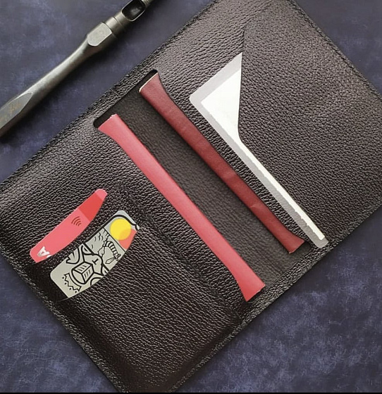 Обложка для документов и карт (чёрная)