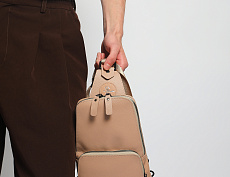 Сумка-слинг Авеню-35 (Сафьяно) беж.