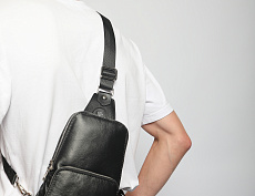 Сумка-слинг Авеню-35 (чёрная Nappa)