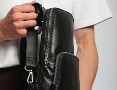 Сумка-слинг Авеню-35 (чёрная Nappa)