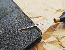 Лонг из натуральной кожи (увеличенный)