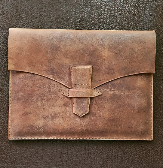 Папка для документов из натуральной кожи (кор.)