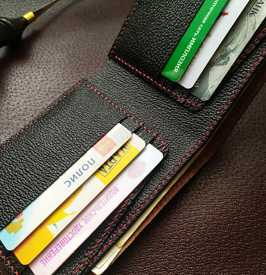 Кошелёк "Бифолд" натуральная кожа