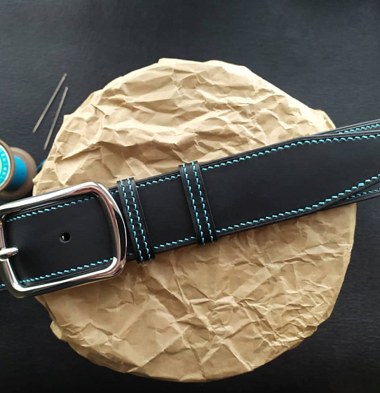 Ремень "Классик Derby Black & Blue" roller 