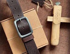 Ремень "Техас Браун" из натуральной кожи