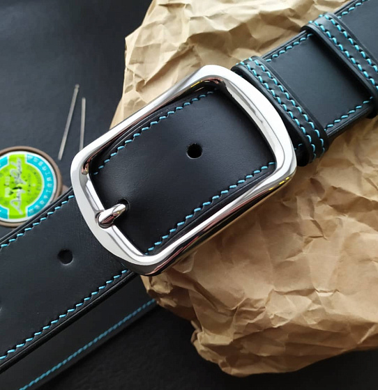 Ремень "Классик Derby Black & Blue" roller 