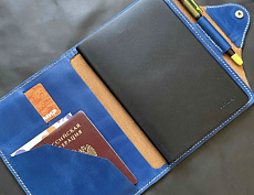 Обложка для ежедневника А6 (синяя)