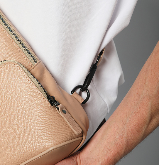 Сумка-слинг Авеню-35 (Сафьяно) беж.