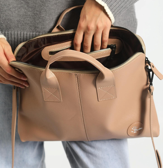 Сумка для ноутбука «Сити-лайн» (беж.)