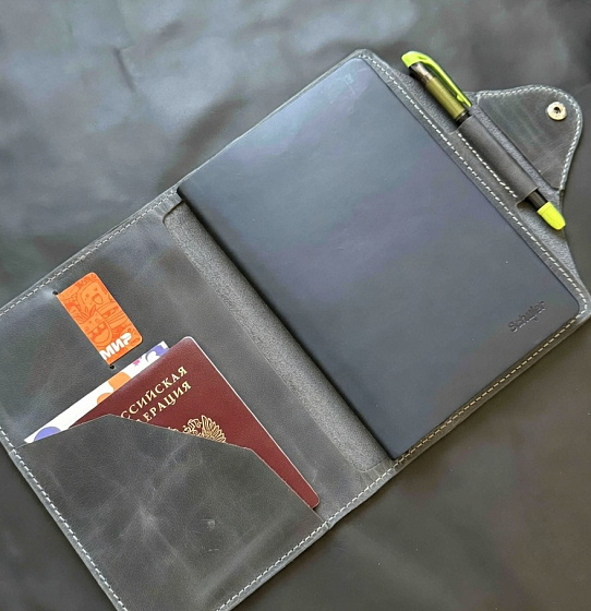 Обложка для ежедневника А6 (серая)