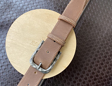 Ремень "Бизон" с кованой пряжкой (кор.)