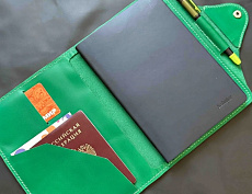 Обложка для ежедневника А6 (зелёная)