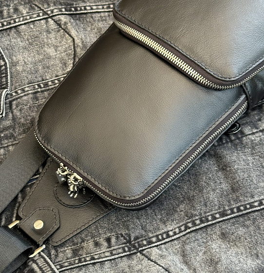 Сумка-слинг Авеню-35 (чёрная Nappa)