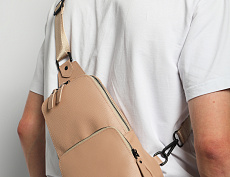 Сумка-слинг Авеню-35 (Сафьяно) беж.