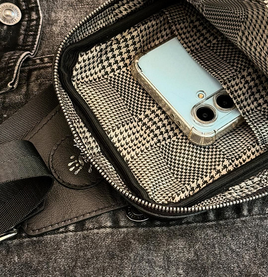 Сумка-слинг Авеню-35 (чёрная Nappa)