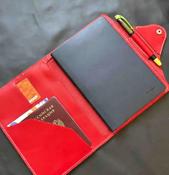 Обложка для ежедневника А6 (красная)