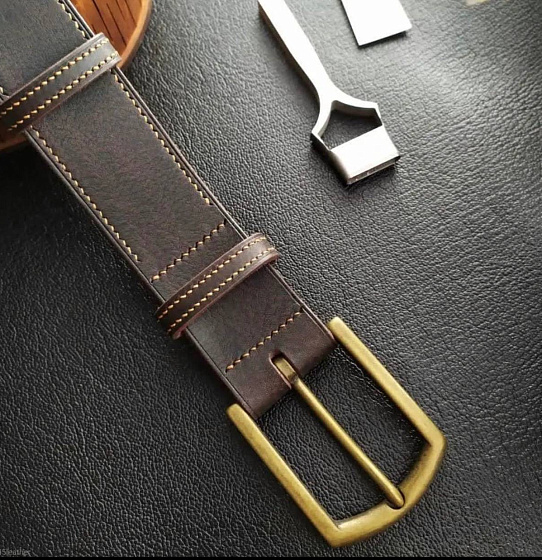 Ремень "Классик Браун" кожа + латунь