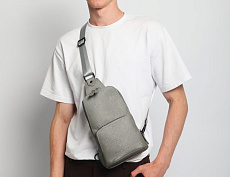 Сумка-слинг Авеню-35 (Сафьяно) серая