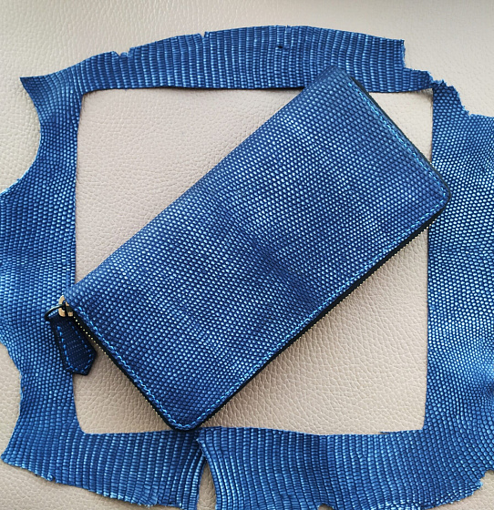 Большой кошелек из кожи варана