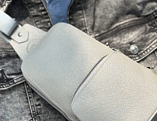 Сумка-слинг Авеню-35 (Сафьяно) серая